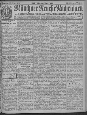 Münchner neueste Nachrichten Samstag 18. März 1905