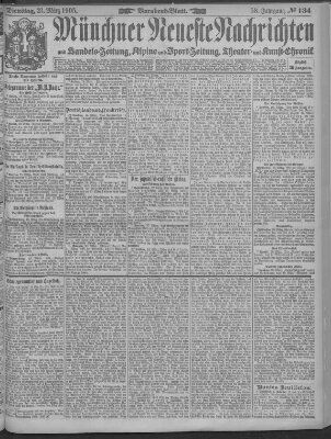 Münchner neueste Nachrichten Dienstag 21. März 1905