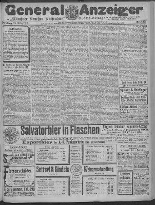 Münchner neueste Nachrichten Dienstag 21. März 1905