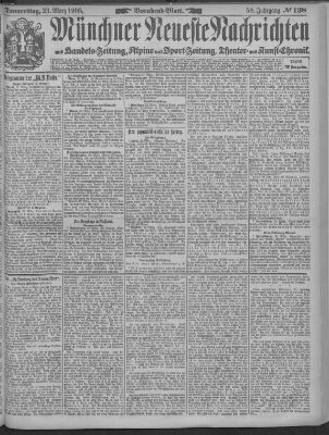 Münchner neueste Nachrichten Donnerstag 23. März 1905