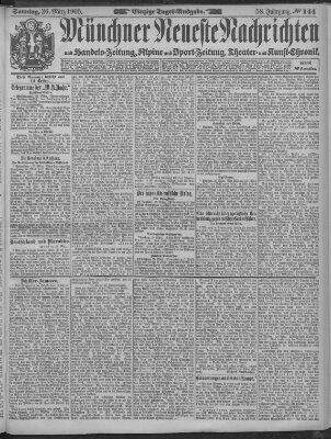 Münchner neueste Nachrichten Sonntag 26. März 1905