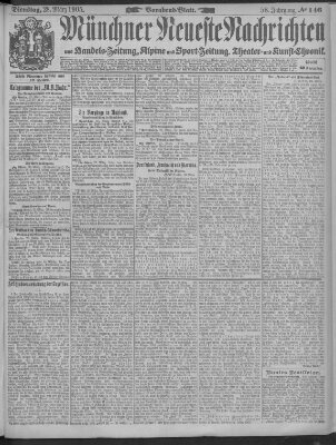 Münchner neueste Nachrichten Dienstag 28. März 1905