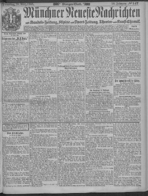 Münchner neueste Nachrichten Dienstag 28. März 1905