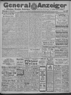 Münchner neueste Nachrichten Mittwoch 29. März 1905