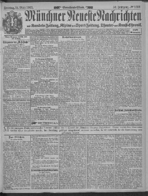 Münchner neueste Nachrichten Freitag 31. März 1905