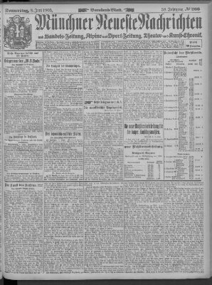 Münchner neueste Nachrichten Donnerstag 8. Juni 1905