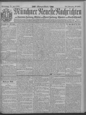 Münchner neueste Nachrichten Dienstag 20. Juni 1905