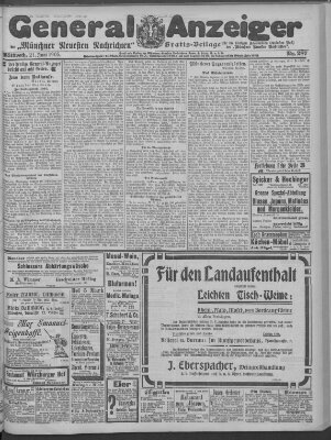 Münchner neueste Nachrichten Mittwoch 21. Juni 1905