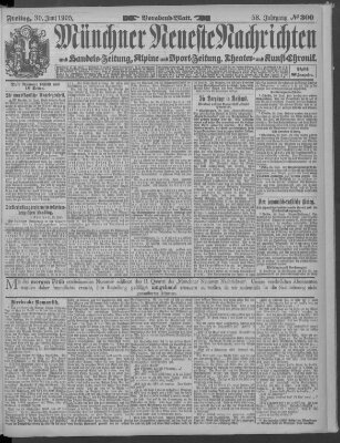 Münchner neueste Nachrichten Freitag 30. Juni 1905