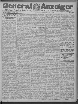 Münchner neueste Nachrichten Donnerstag 4. Oktober 1906