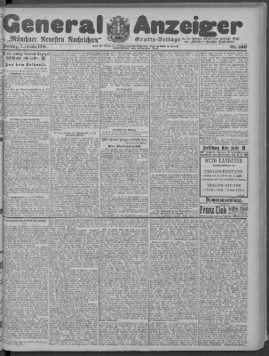 Münchner neueste Nachrichten Freitag 5. Oktober 1906