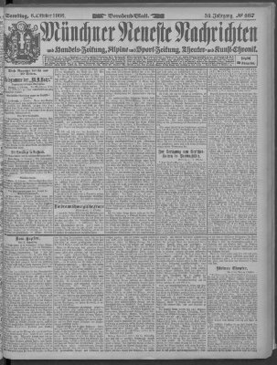 Münchner neueste Nachrichten Samstag 6. Oktober 1906