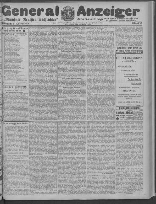 Münchner neueste Nachrichten Mittwoch 17. Oktober 1906