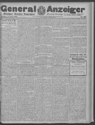 Münchner neueste Nachrichten Freitag 19. Oktober 1906