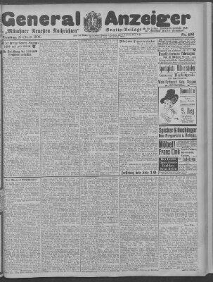 Münchner neueste Nachrichten Dienstag 23. Oktober 1906