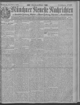 Münchner neueste Nachrichten Mittwoch 24. Oktober 1906