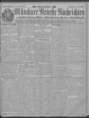 Münchner neueste Nachrichten Donnerstag 25. Oktober 1906