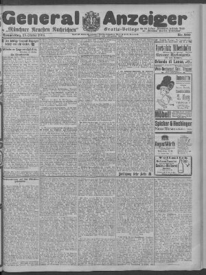 Münchner neueste Nachrichten Donnerstag 25. Oktober 1906