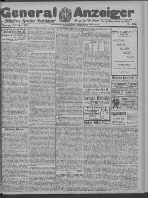 Münchner neueste Nachrichten Montag 29. Oktober 1906