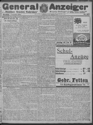 Münchner neueste Nachrichten Samstag 1. September 1906