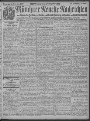 Münchner neueste Nachrichten Sonntag 2. September 1906