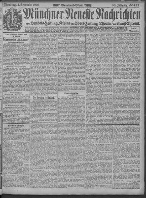 Münchner neueste Nachrichten Tuesday 4. September 1906