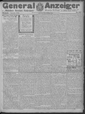 Münchner neueste Nachrichten Mittwoch 5. September 1906