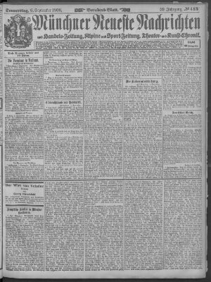 Münchner neueste Nachrichten Donnerstag 6. September 1906