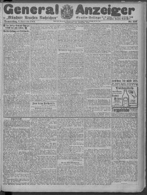 Münchner neueste Nachrichten Donnerstag 6. September 1906