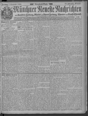 Münchner neueste Nachrichten Freitag 7. September 1906