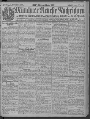 Münchner neueste Nachrichten Freitag 7. September 1906