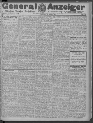 Münchner neueste Nachrichten Freitag 7. September 1906