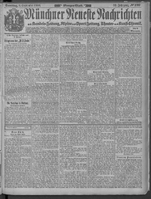 Münchner neueste Nachrichten Samstag 8. September 1906