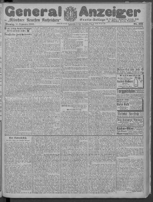 Münchner neueste Nachrichten Montag 10. September 1906