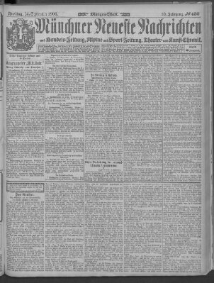 Münchner neueste Nachrichten Freitag 14. September 1906