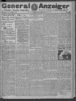 Münchner neueste Nachrichten Samstag 15. September 1906