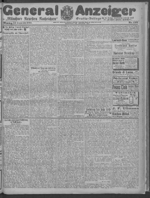 Münchner neueste Nachrichten Montag 24. September 1906