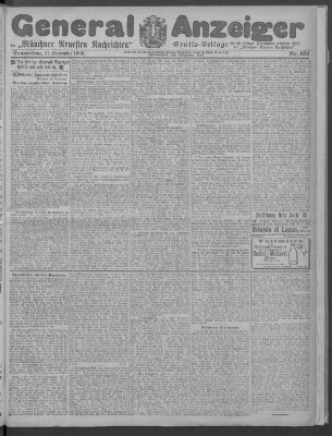 Münchner neueste Nachrichten Donnerstag 27. September 1906