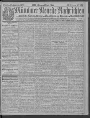 Münchner neueste Nachrichten Freitag 28. September 1906