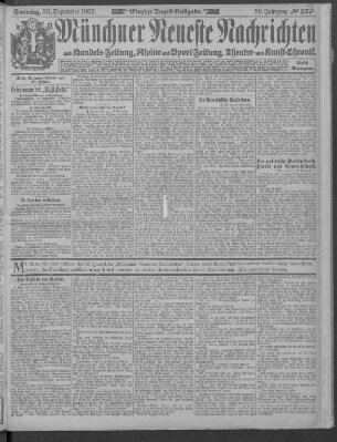 Münchner neueste Nachrichten Sonntag 30. September 1906