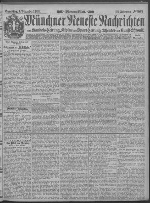 Münchner neueste Nachrichten Samstag 1. Dezember 1906