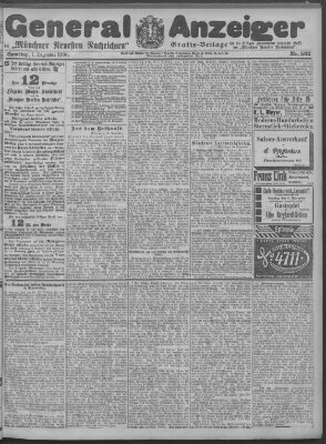 Münchner neueste Nachrichten Samstag 1. Dezember 1906