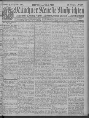 Münchner neueste Nachrichten Mittwoch 5. Dezember 1906