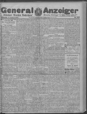 Münchner neueste Nachrichten Mittwoch 12. Dezember 1906