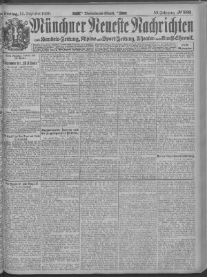 Münchner neueste Nachrichten Freitag 14. Dezember 1906