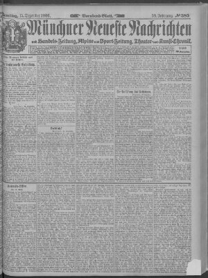 Münchner neueste Nachrichten Samstag 15. Dezember 1906