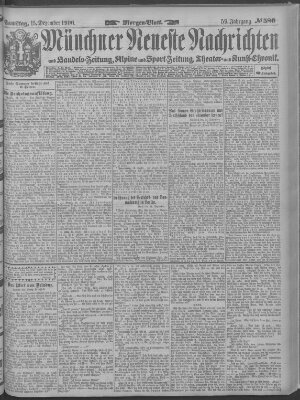 Münchner neueste Nachrichten Samstag 15. Dezember 1906