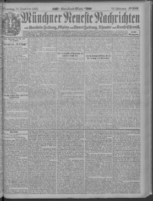 Münchner neueste Nachrichten Dienstag 18. Dezember 1906