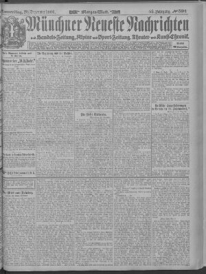 Münchner neueste Nachrichten Donnerstag 20. Dezember 1906