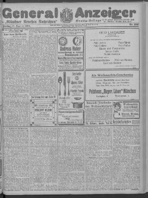 Münchner neueste Nachrichten Freitag 21. Dezember 1906